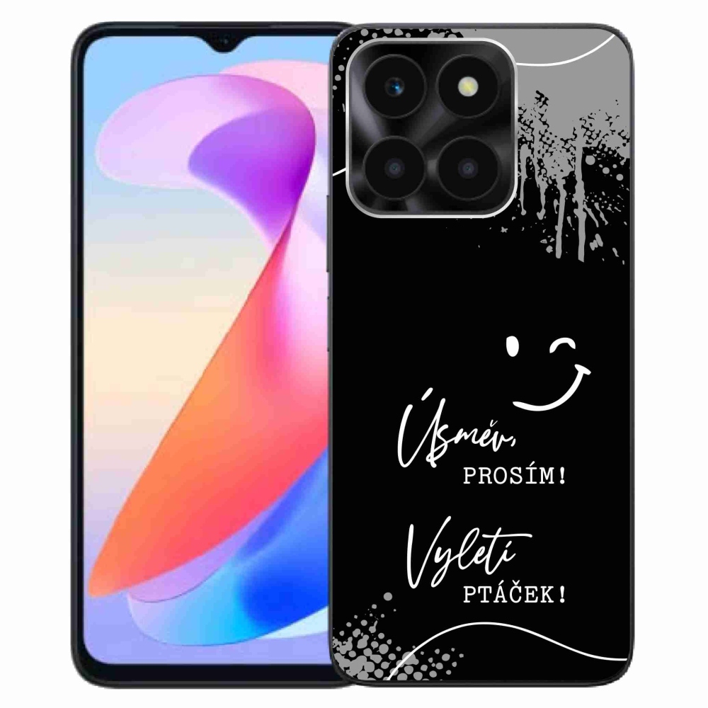 Gelový kryt mmCase na Honor X6a - vtipný text 4 černé pozadí