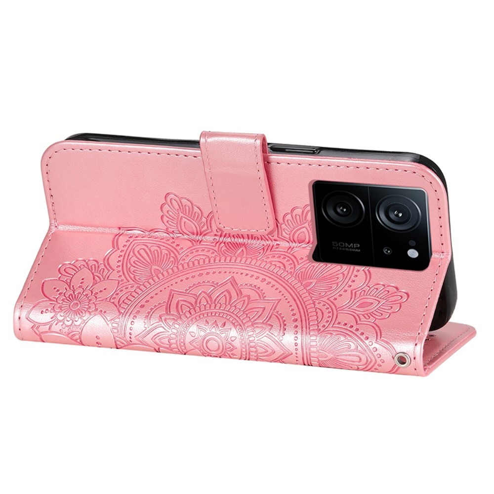 Mandala knížkové pouzdro na Xiaomi 13T/13T Pro - růžové