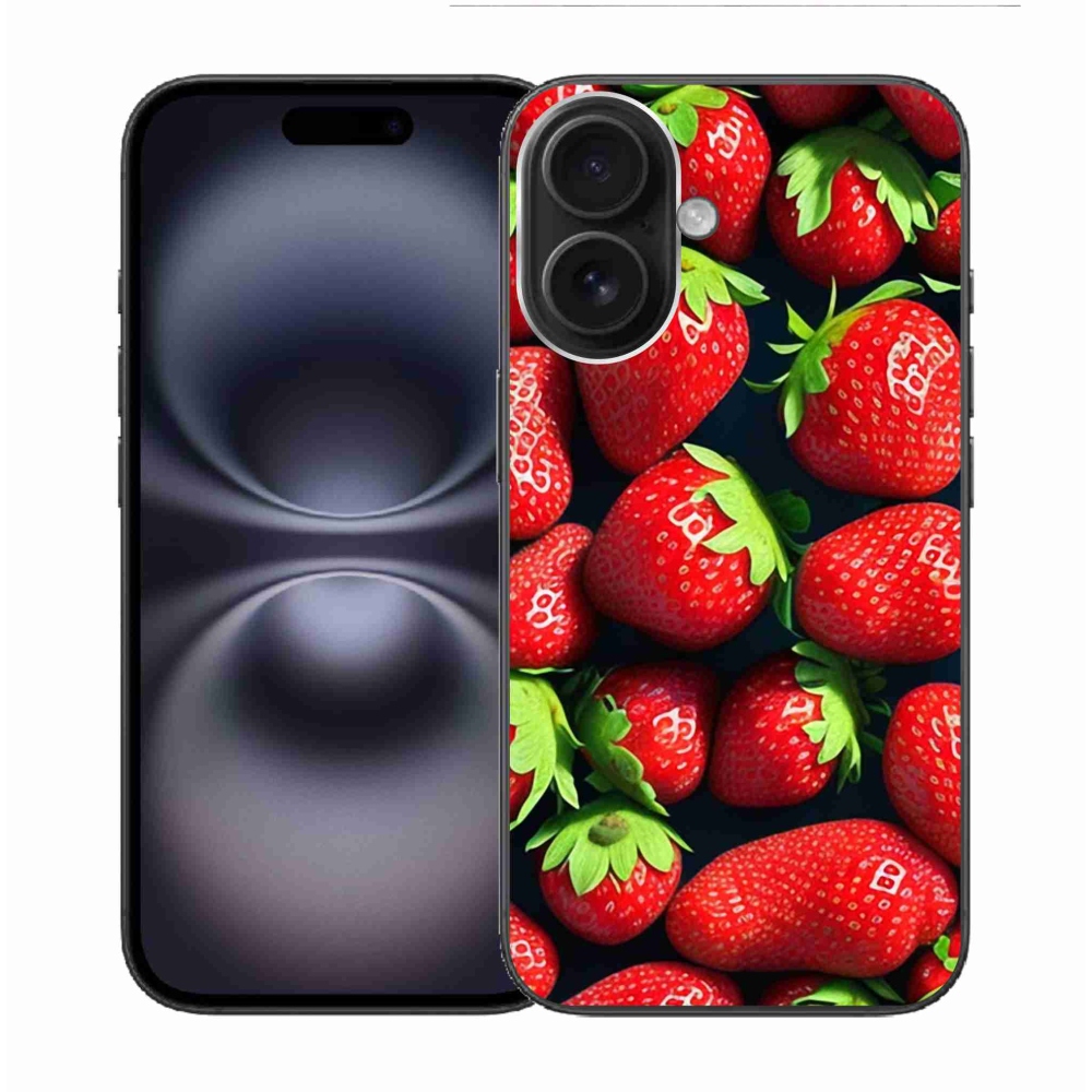 Gelový kryt mmCase na iPhone 16 - jahody