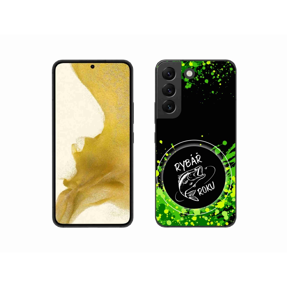 Gelový kryt mmCase na Samsung Galaxy S22 5G - rybář roku černé pozadí