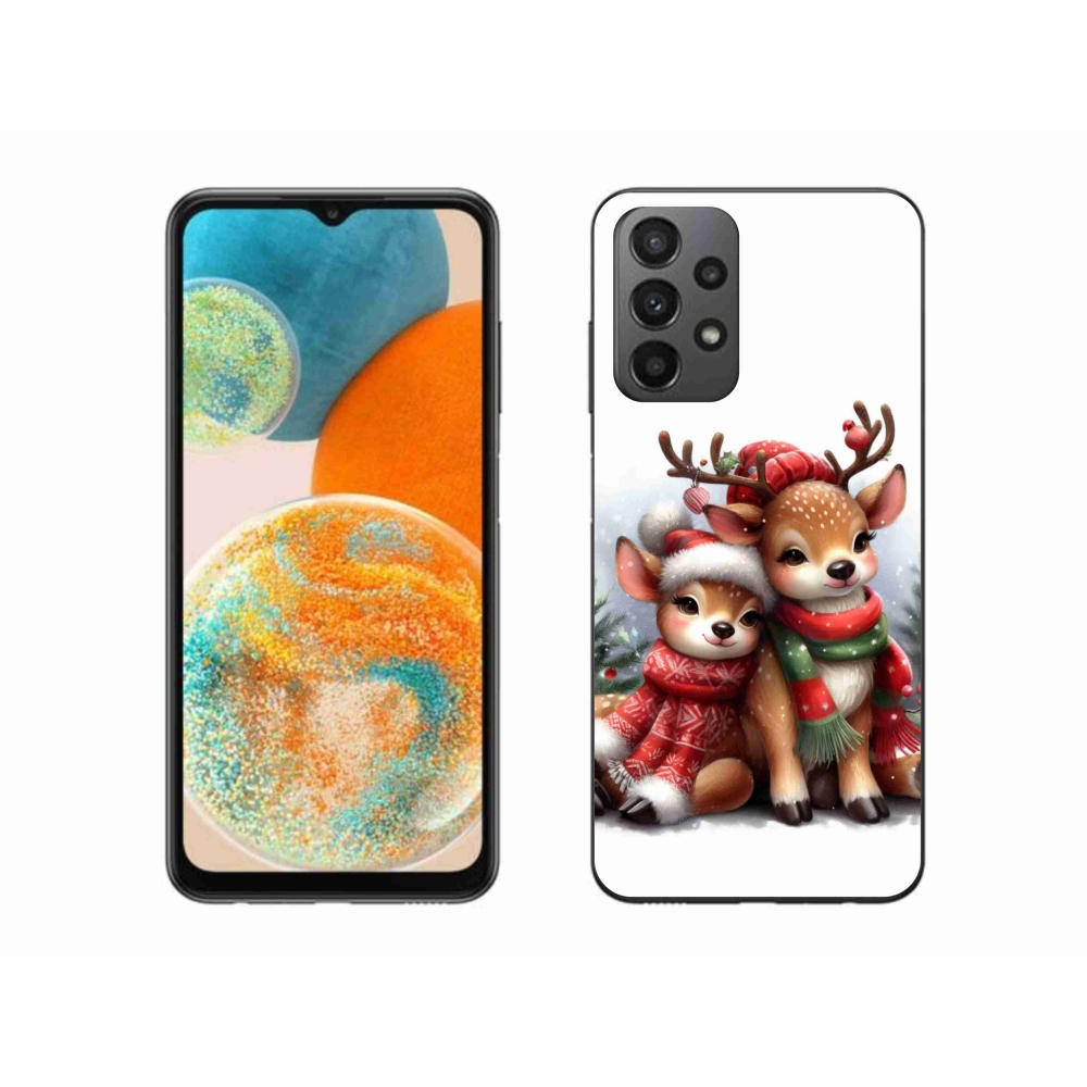 Gelový kryt mmCase na Samsung Galaxy A23 4G/5G - vánoční sobi