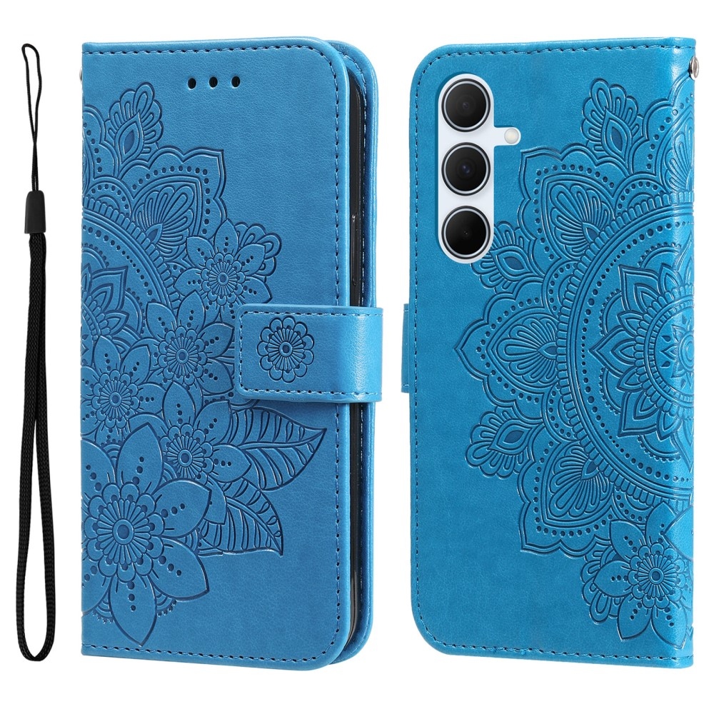 Mandala knížkové pouzdro na Samsung Galaxy A36 5G/A56 5G - modré