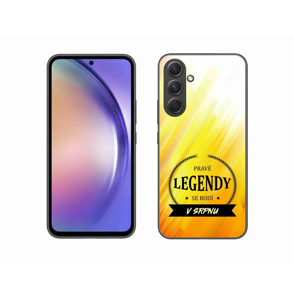 Gelový kryt mmCase na Samsung Galaxy A54 5G - legendy v srpnu žluté pozadí
