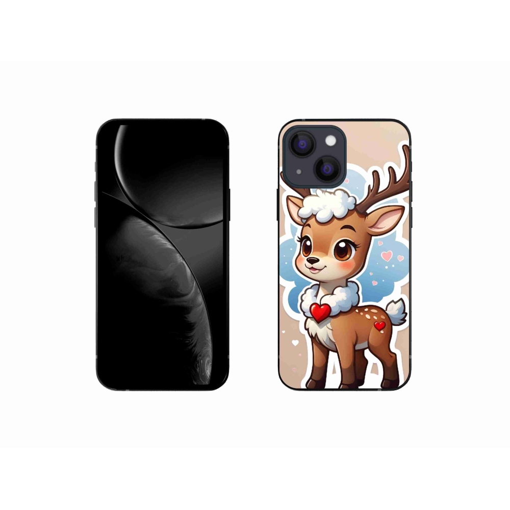 Gelový kryt mmCase na iPhone 13 mini - kreslený sob