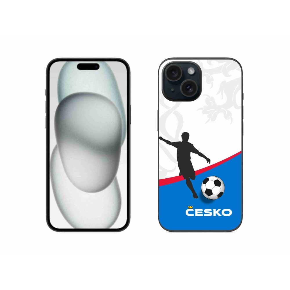 Gelový kryt mmCase na iPhone 15 - fotbal Česko 1