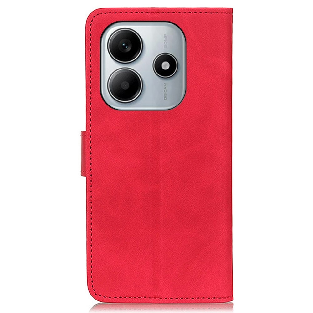 KHAZ knížkové pouzdro na Xiaomi Redmi Note 14 - červené