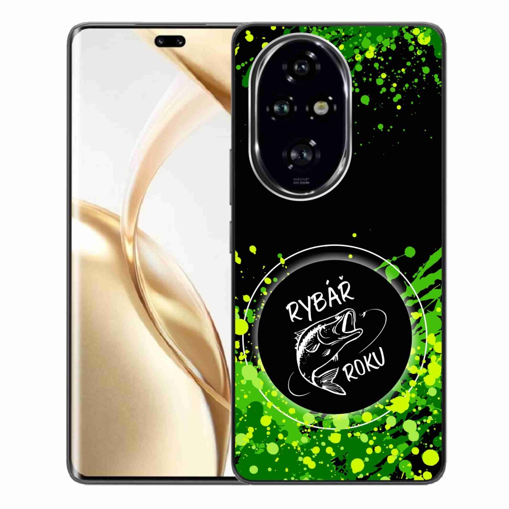 Gelový kryt mmCase na Honor 200 Pro 5G - rybář roku černé pozadí