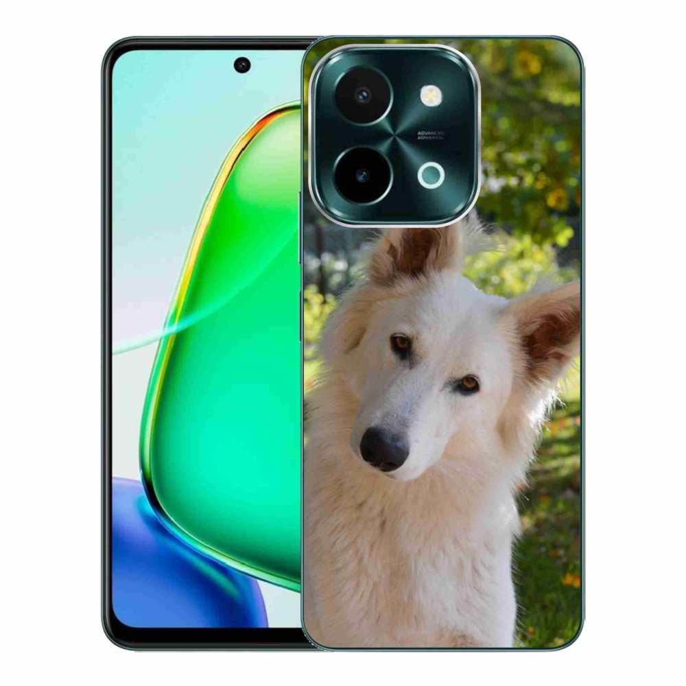 Gelový kryt mmCase na Vivo Y28 - bílý švýcarský ovčák 1