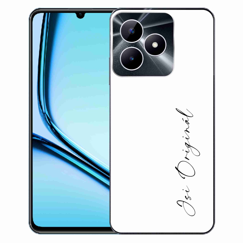 Gelový kryt mmCase na Realme Note 50 - jsi originál bílé pozadí