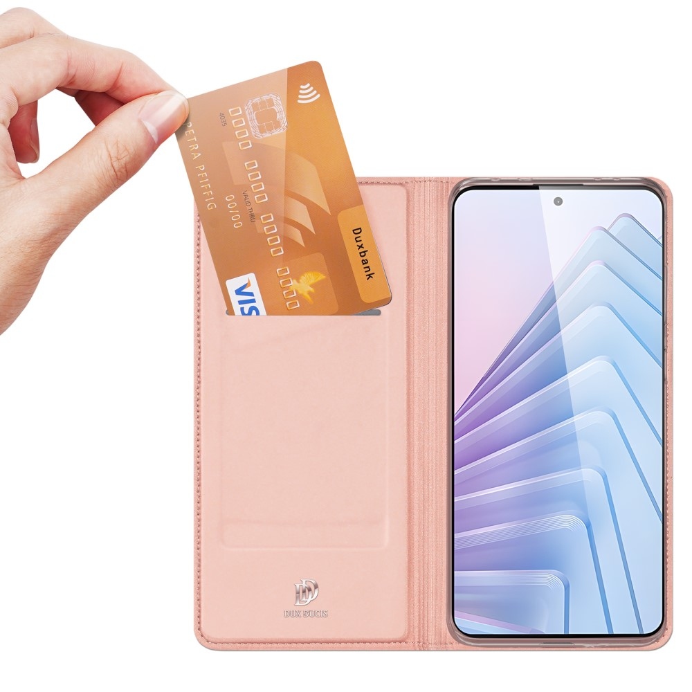 DUX knížkové pouzdro na Xiaomi Redmi Note 14 5G - růžovozlaté