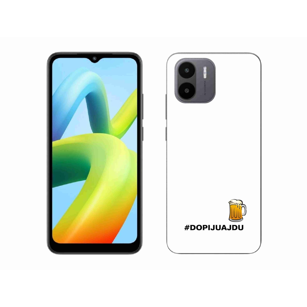 Gelový kryt mmCase na Xiaomi Redmi A1 - pivní motiv 1 bílé pozadí