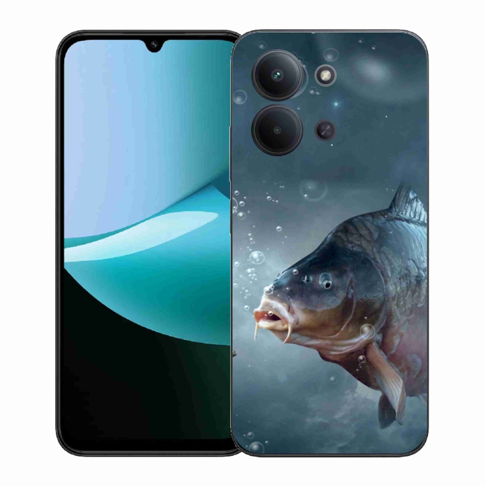 Gelový kryt mmCase na Xiaomi Redmi 15C 4G (171mm)/Poco C85 4G (171mm) - kapr a bublinky