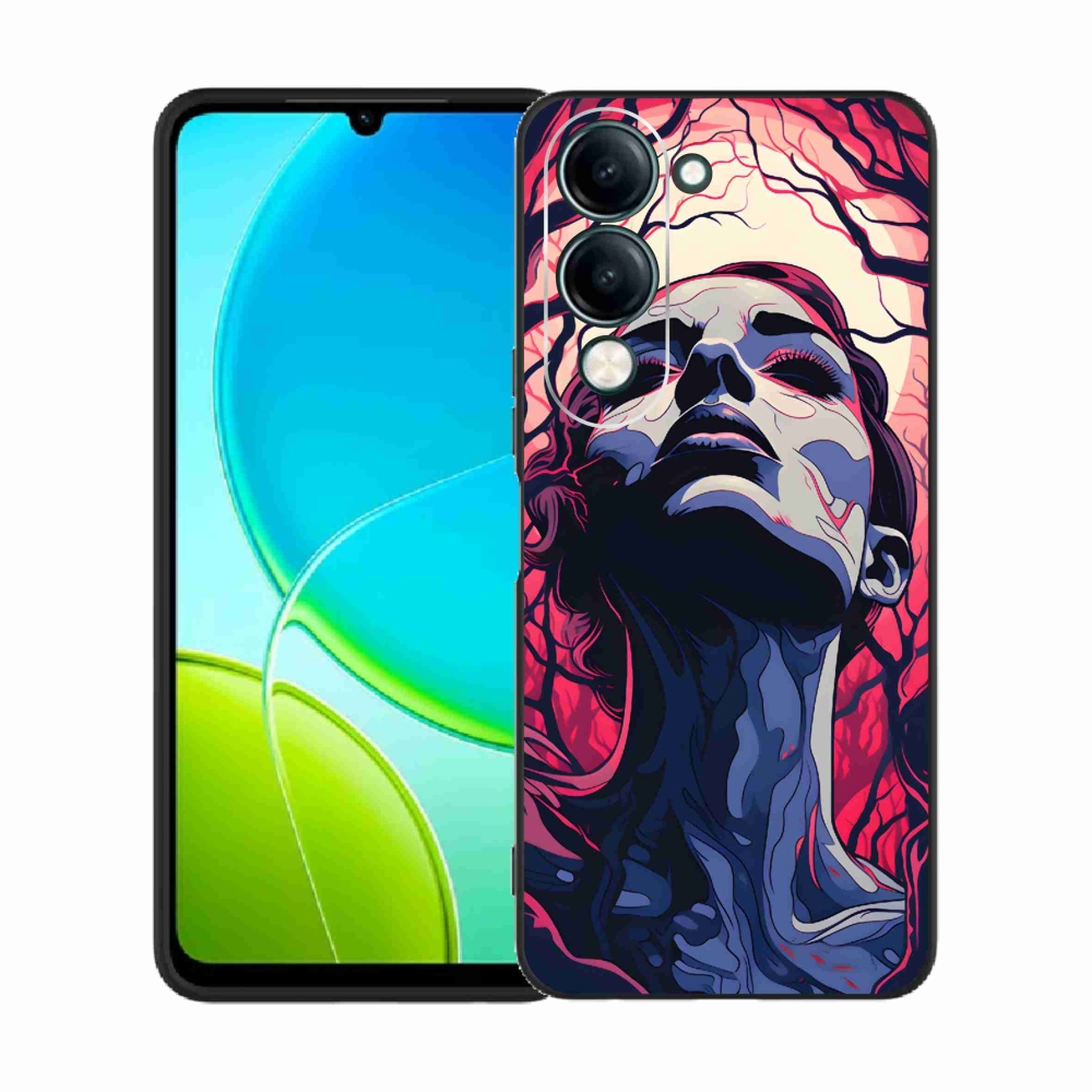 Gelový kryt mmCase na Vivo Y29s 5G - abstraktní obličej