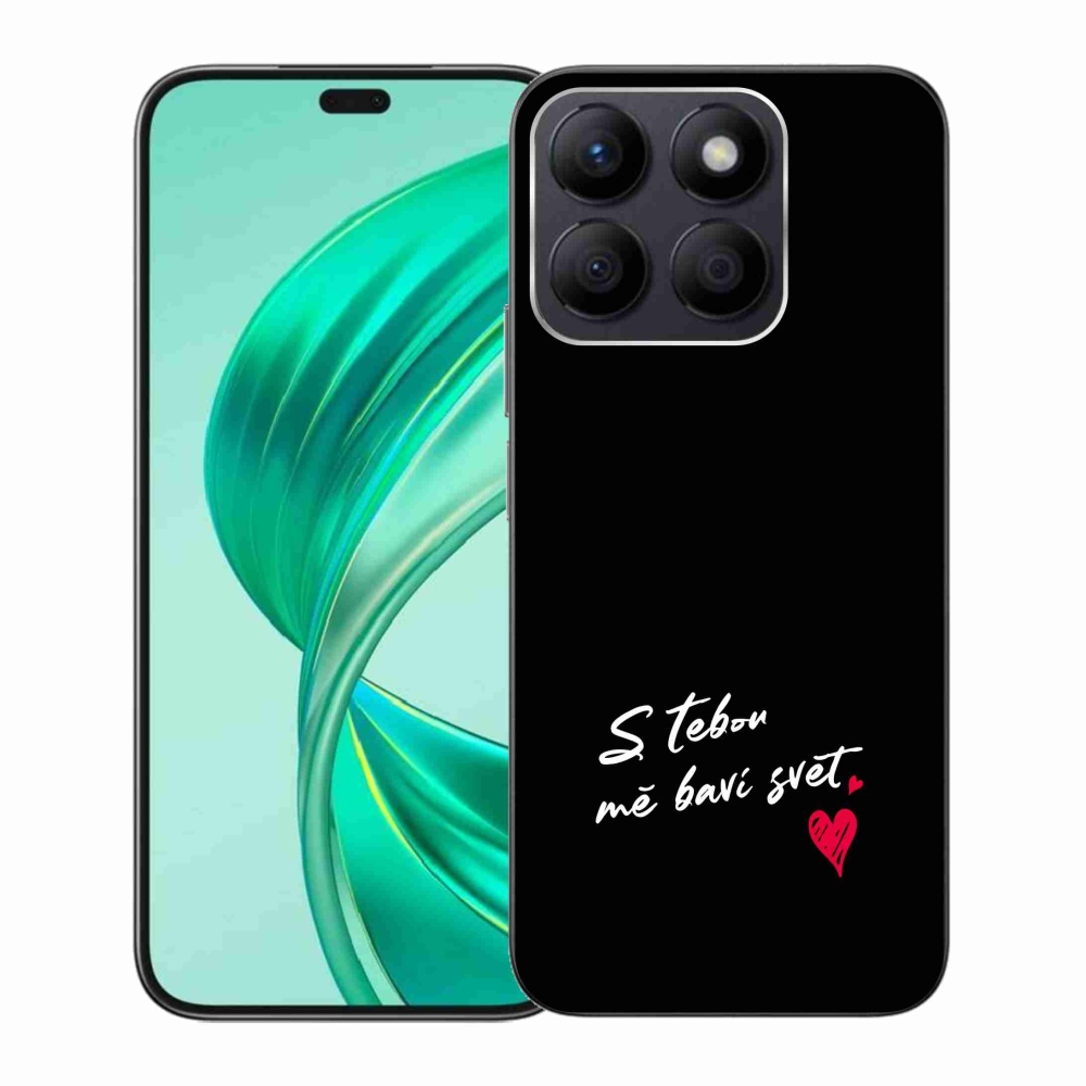 Gelový kryt mmCase na Honor X8b - zamilovaný text 1 černé pozadí