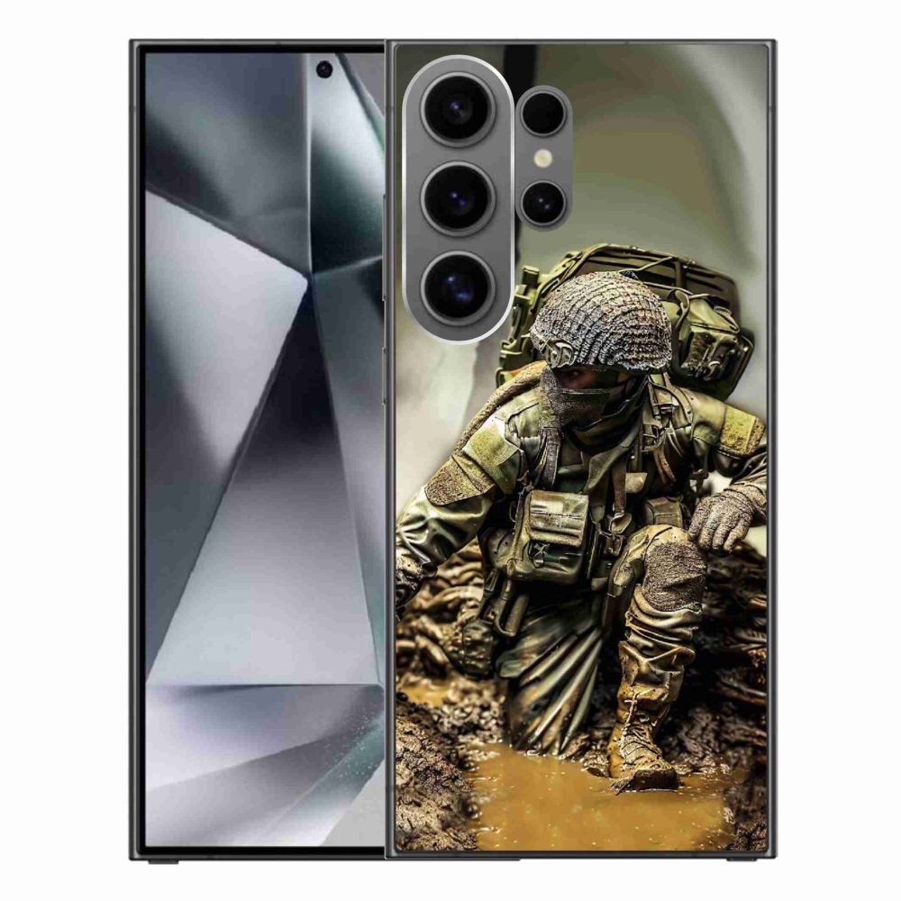 Gelový kryt mmCase na Samsung Galaxy S24 Ultra - voják