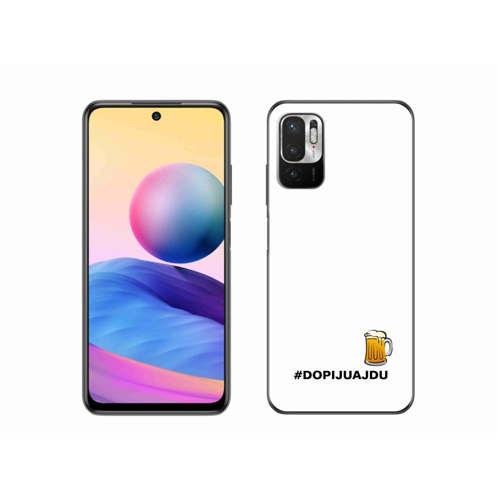 Gelový kryt mmCase na Xiaomi Poco M3 Pro/5G - pivní motiv 1 bílé pozadí
