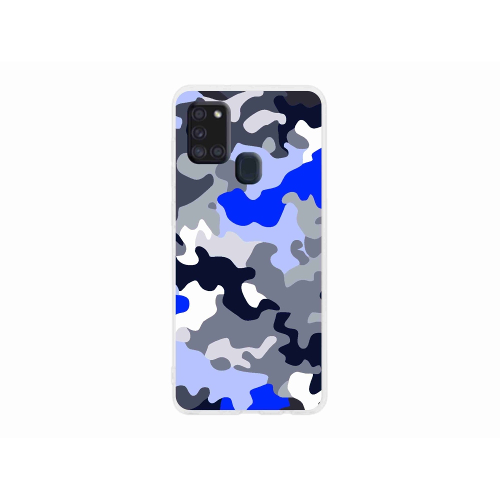 Gelový kryt mmCase na Samsung Galaxy A21s - maskáčový vzor 8