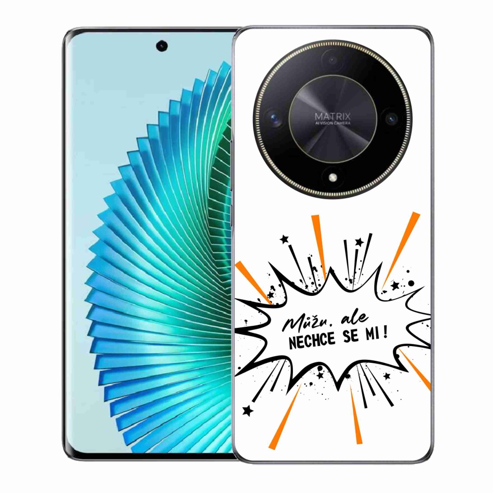 Gelový kryt mmCase na Honor Magic 6 Lite 5G - vtipný text 11 bílé pozadí