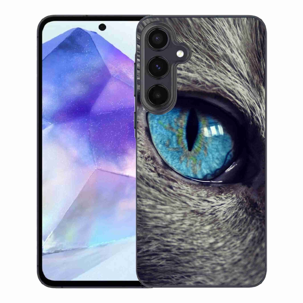 Gelový kryt mmCase na Samsung Galaxy A55 5G - modré kočičí oko