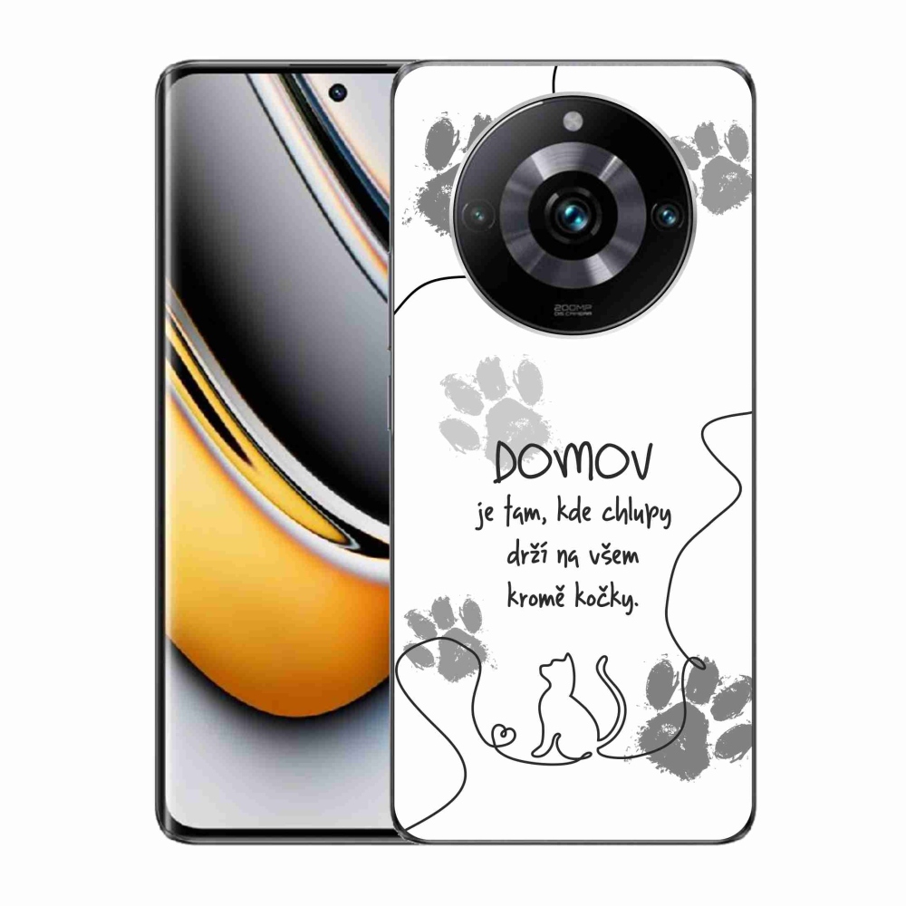 Gelový kryt mmCase na Realme 11 Pro/11 Pro+ - kočičí motiv bílé pozadí