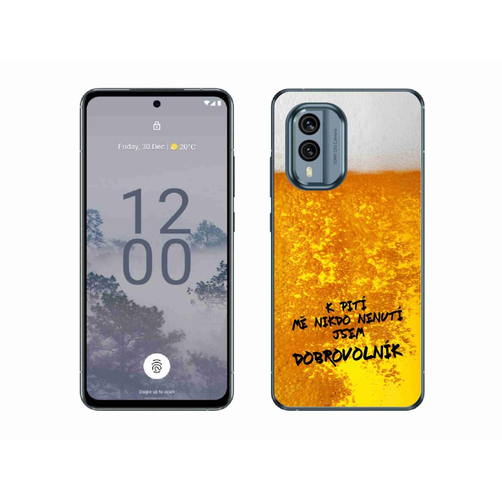 Gelový kryt mmCase na Nokia X30 5G - pivní motiv 4