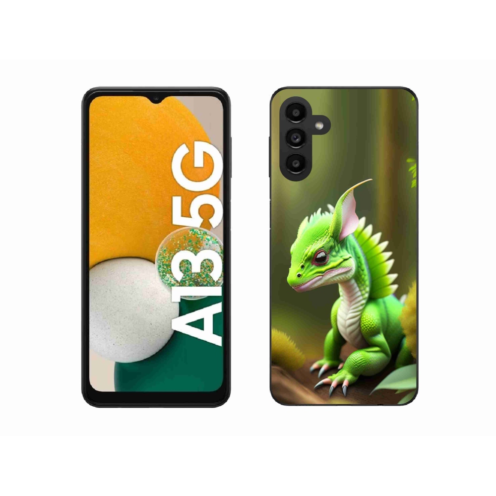 Gelový kryt mmCase na Samsung Galaxy A13 5G - zelený dráček