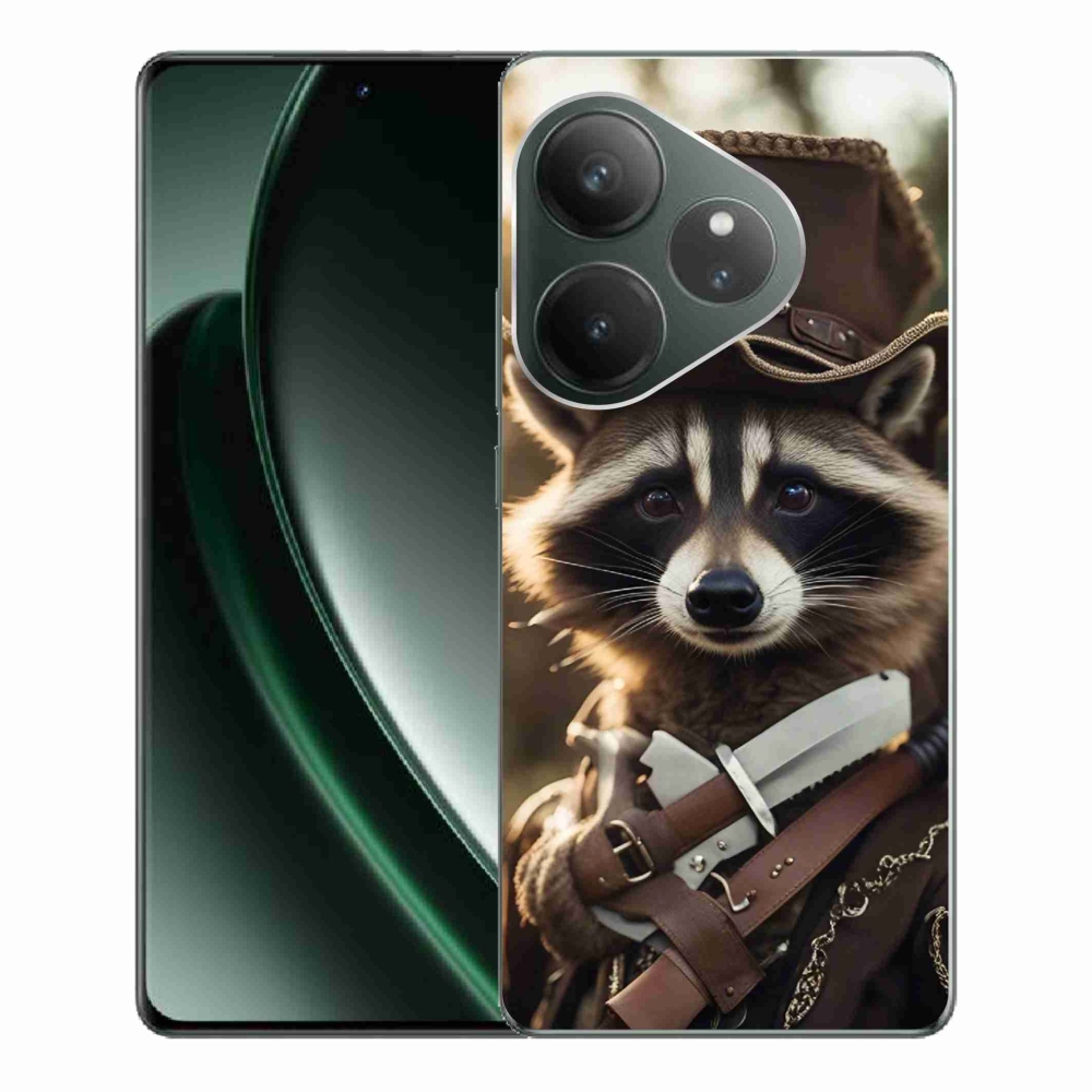 Gelový kryt mmCase na Realme GT 6 5G/GT 6T 5G - mýval v uniformě