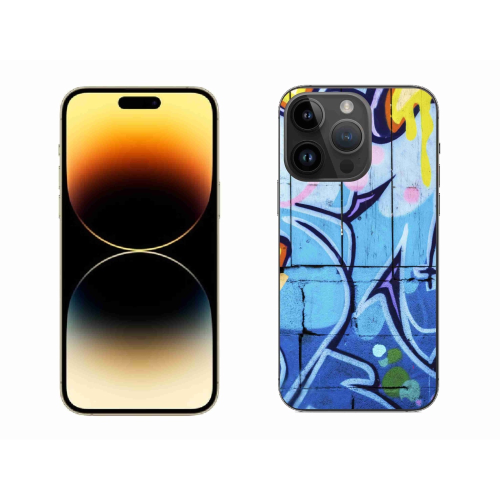 Gelový kryt mmCase na iPhone 14 Pro Max - graffiti