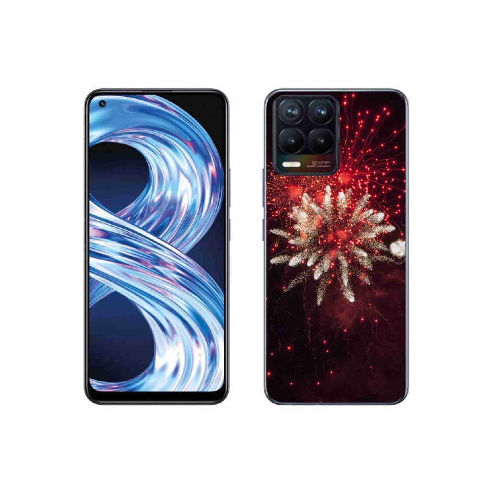 Gelový kryt mmCase na Realme 8 Pro - ohňostroj