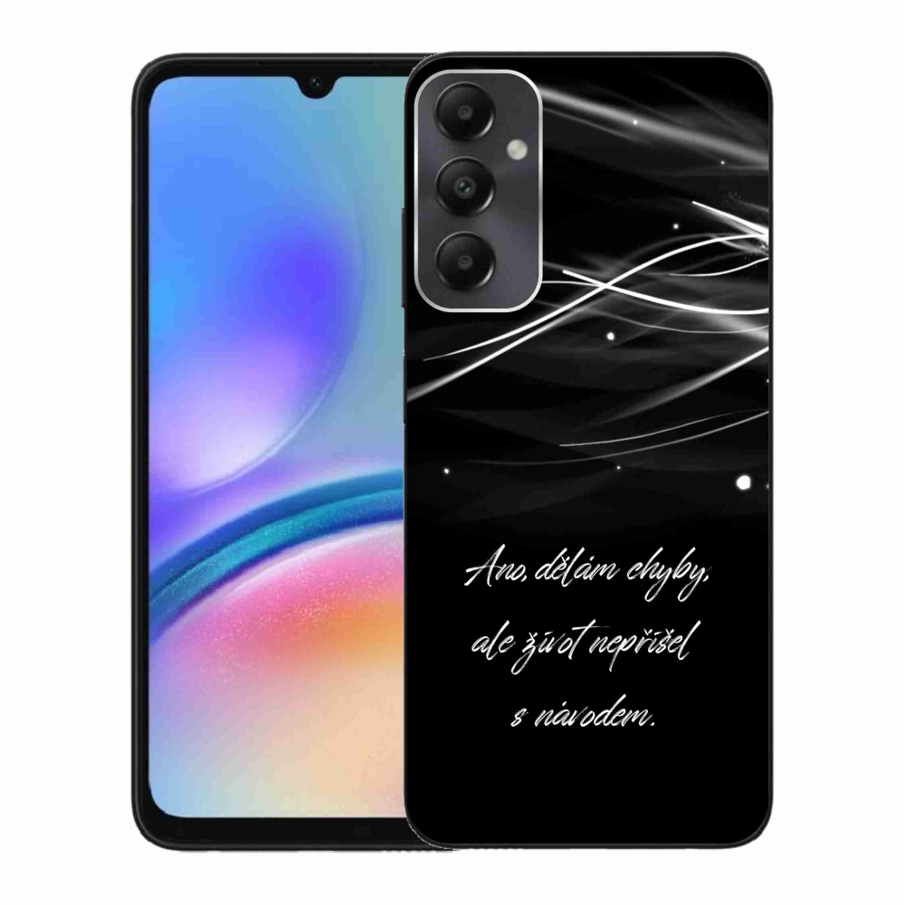 Gelový kryt mmCase na Samsung Galaxy A05s - citát černé pozadí