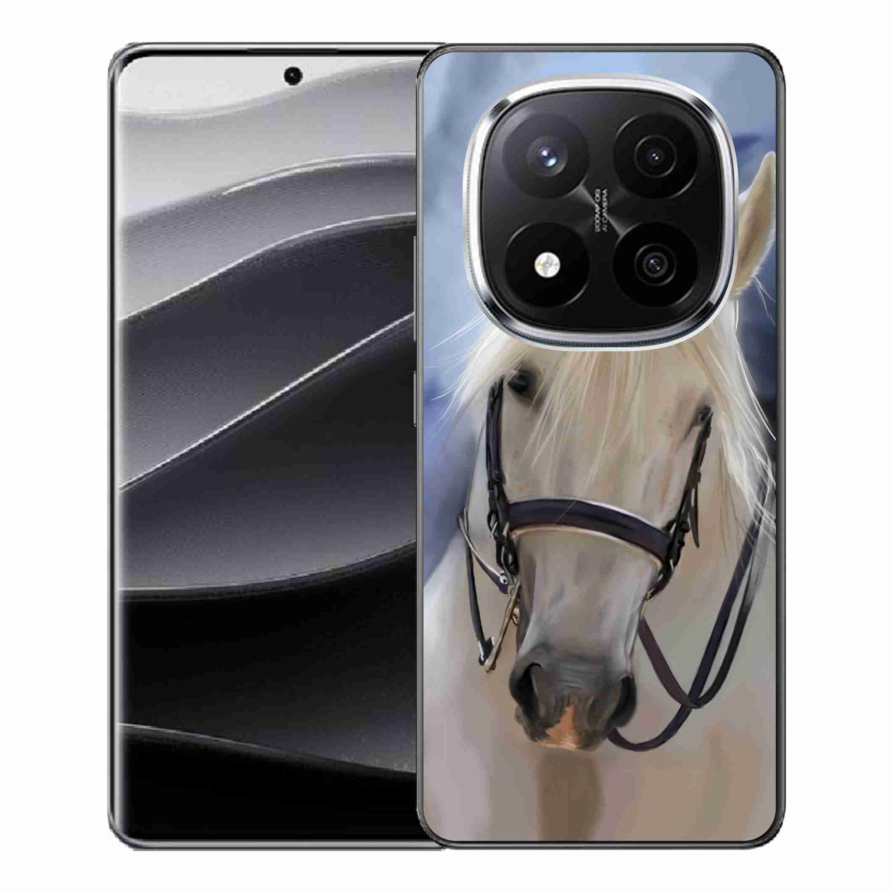 Gelový kryt mmCase na Xiaomi Redmi Note 14 Pro+ 5G - bílý kůň