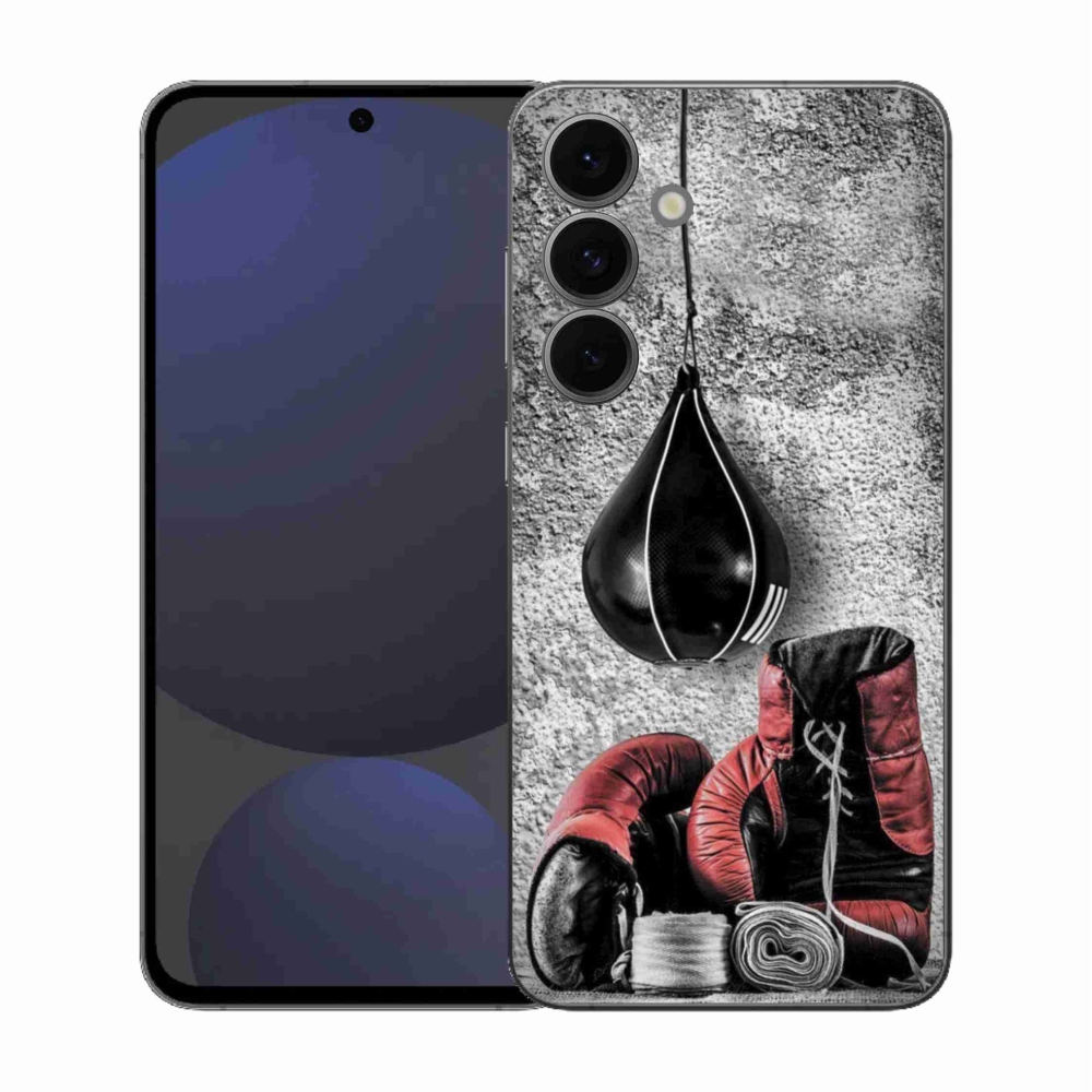 Gelový kryt mmCase na Samsung Galaxy S25 FE - boxovací pytel a rukavice