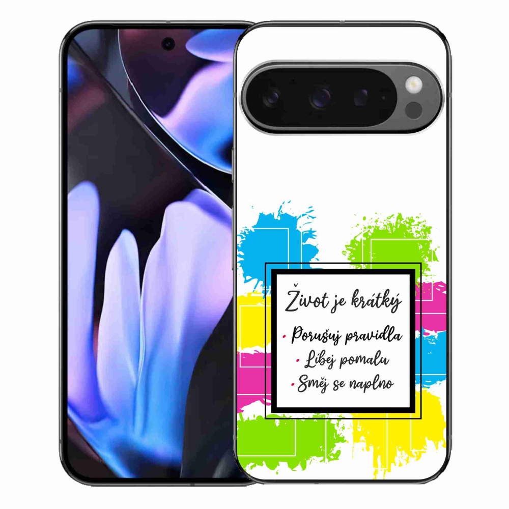 Gelový kryt mmCase na Google Pixel 9 Pro XL - citát 5 bílé pozadí
