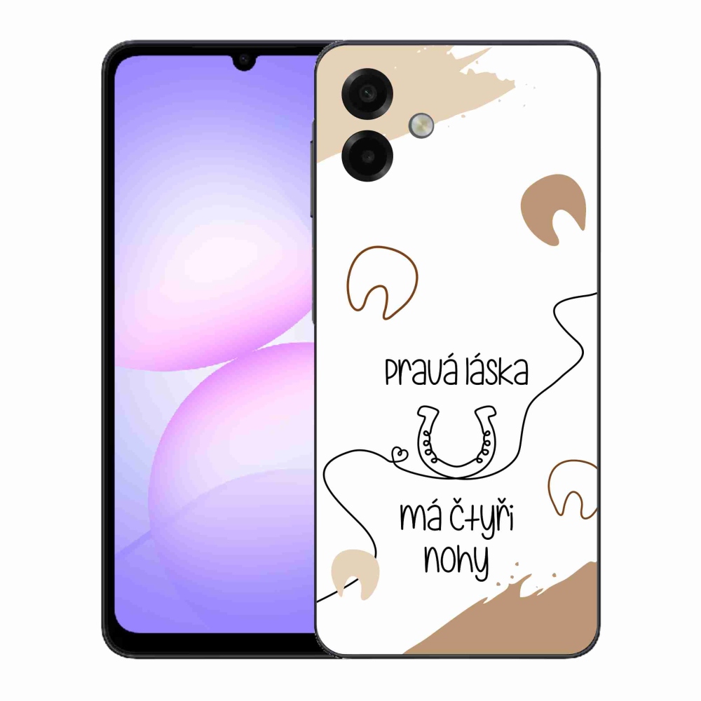 Gelový kryt mmCase na Samsung Galaxy A07 4G - koňský motiv bílé pozadí