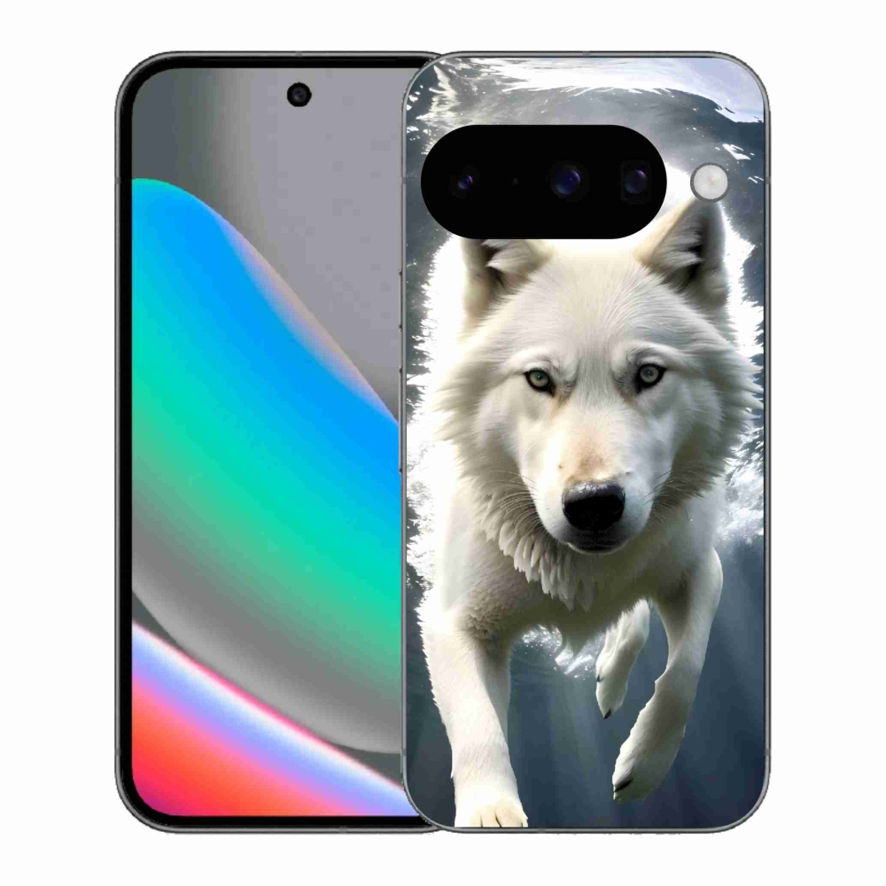 Gelový kryt mmCase na Google Pixel 10 - bílý vlk