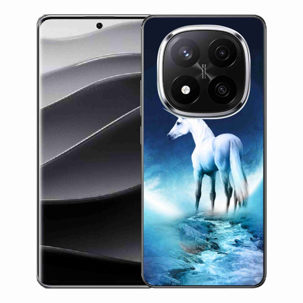 Gelový kryt mmCase na Xiaomi Redmi Note 14 Pro+ 5G - bílý jednorožec