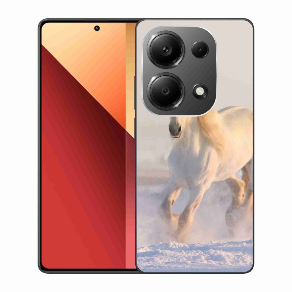 Gelový obal mmCase na Xiaomi Redmi Note 13 Pro 4G/Poco M6 Pro - kůň ve sněhu