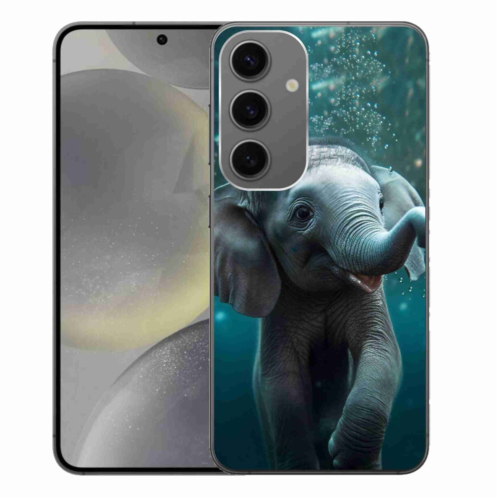 Gelový kryt mmCase na Samsung Galaxy S24+ - slůně pod vodou