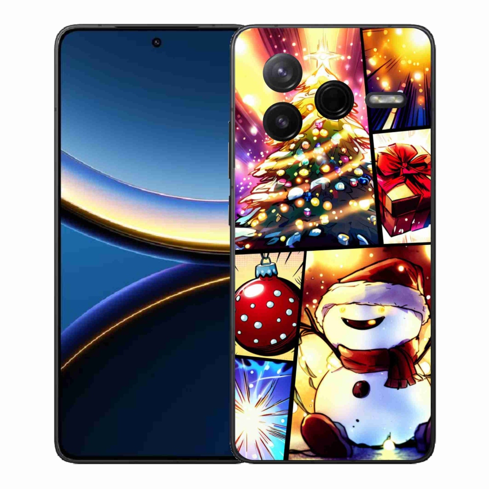 Gelový kryt mmCase na Xiaomi Poco F7 Pro - vánoční motivy 1