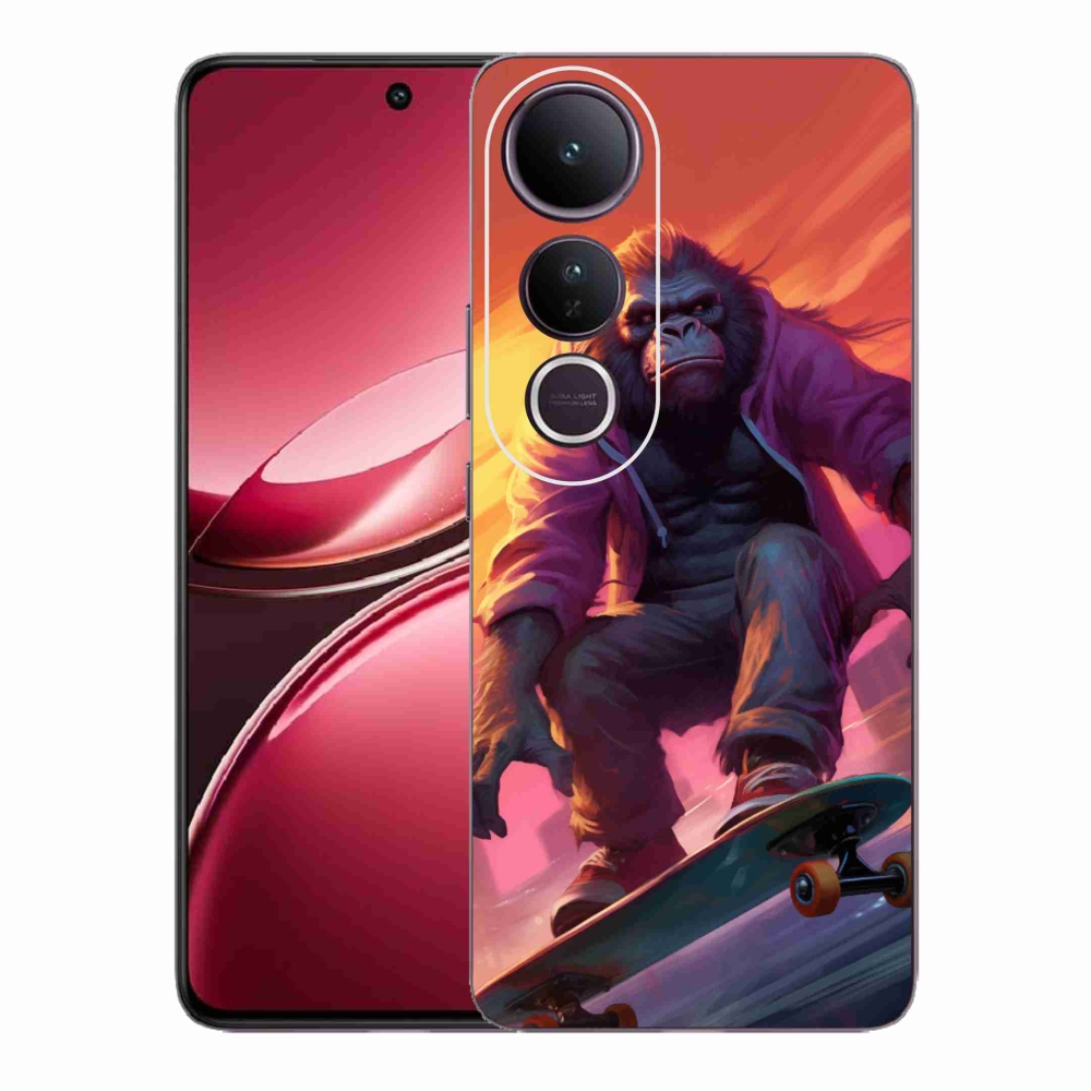 Gelový kryt mmCase na Vivo V50 Lite 4G/5G - gorila na skateboardu