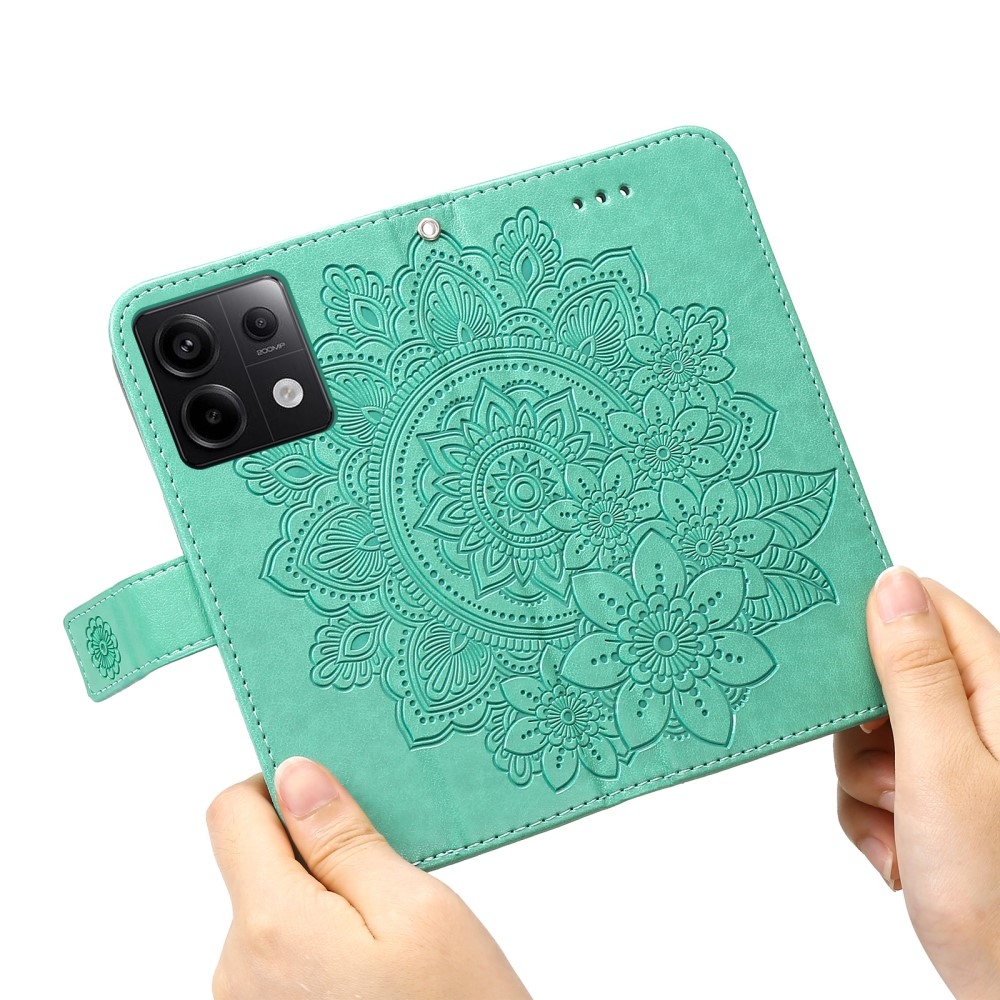 Mandala knížkové pouzdro na Xiaomi Redmi Note 13 Pro 5G/Poco X6 5G - modrozelené