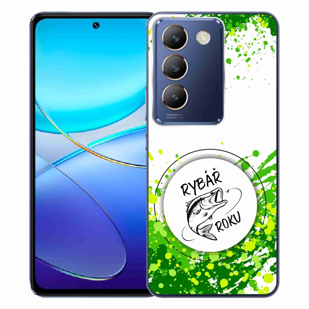 Gelový kryt mmCase na Vivo V40 SE 4G/5G - rybář roku bílé pozadí
