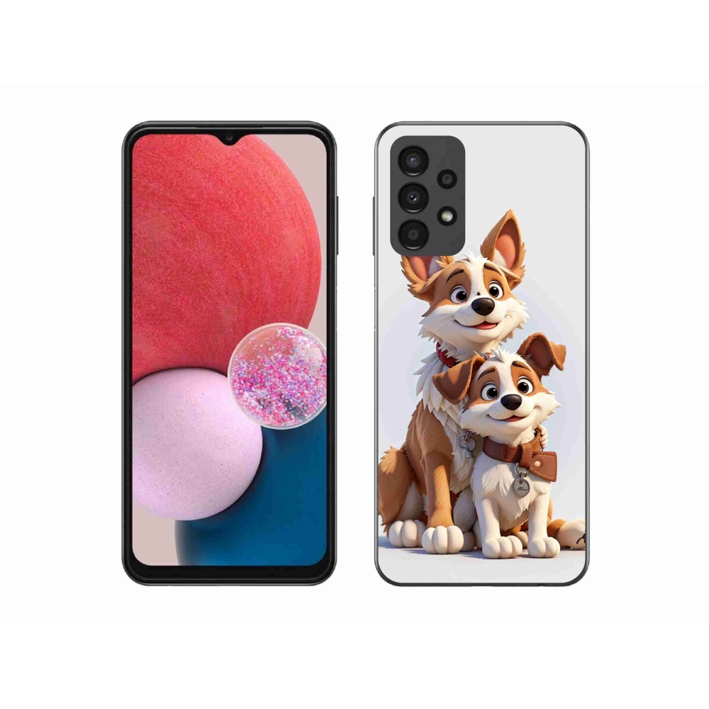 Gelový kryt mmCase na Samsung Galaxy A13 4G - kreslení psi