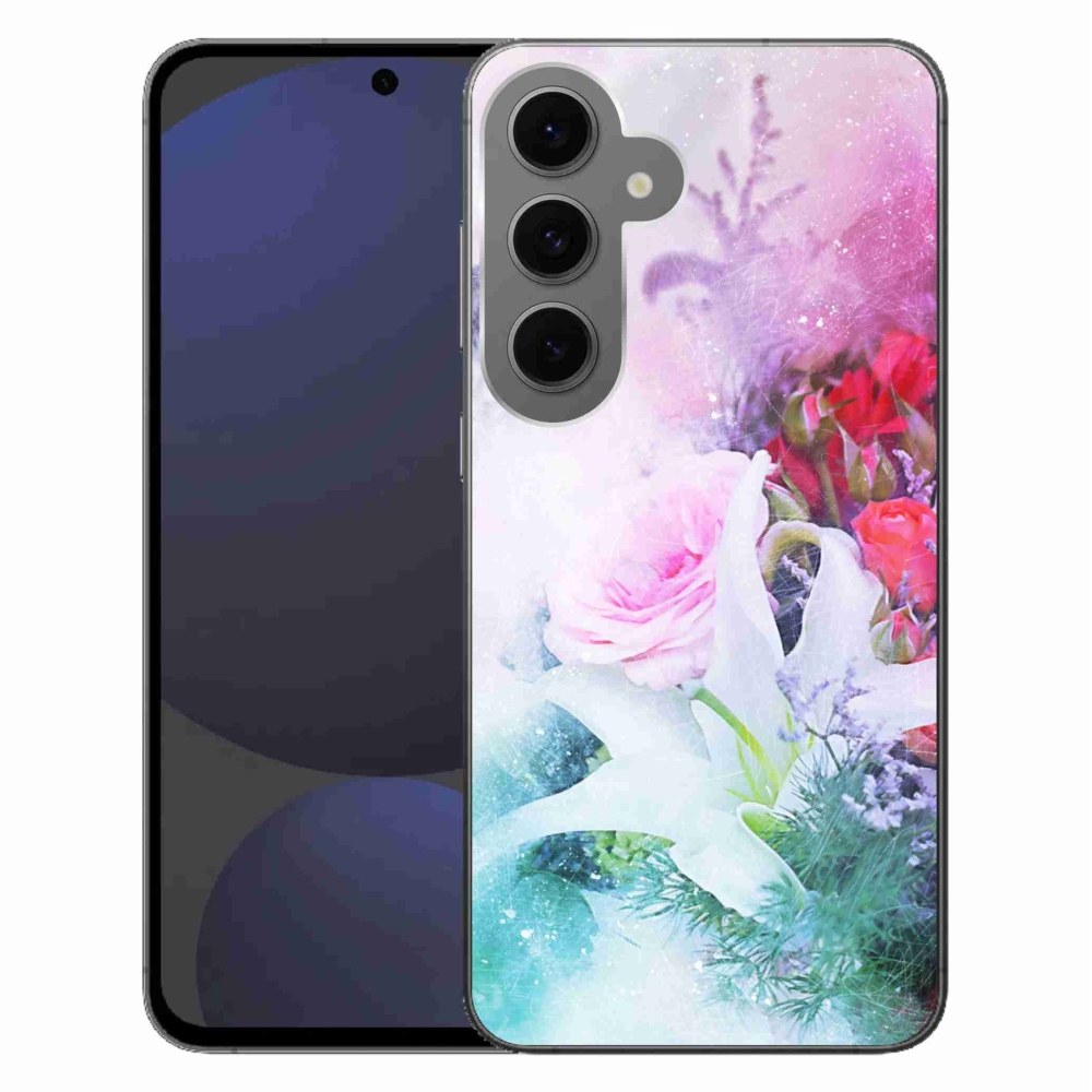 Gelový kryt mmCase na Samsung Galaxy S24 FE - květiny 4