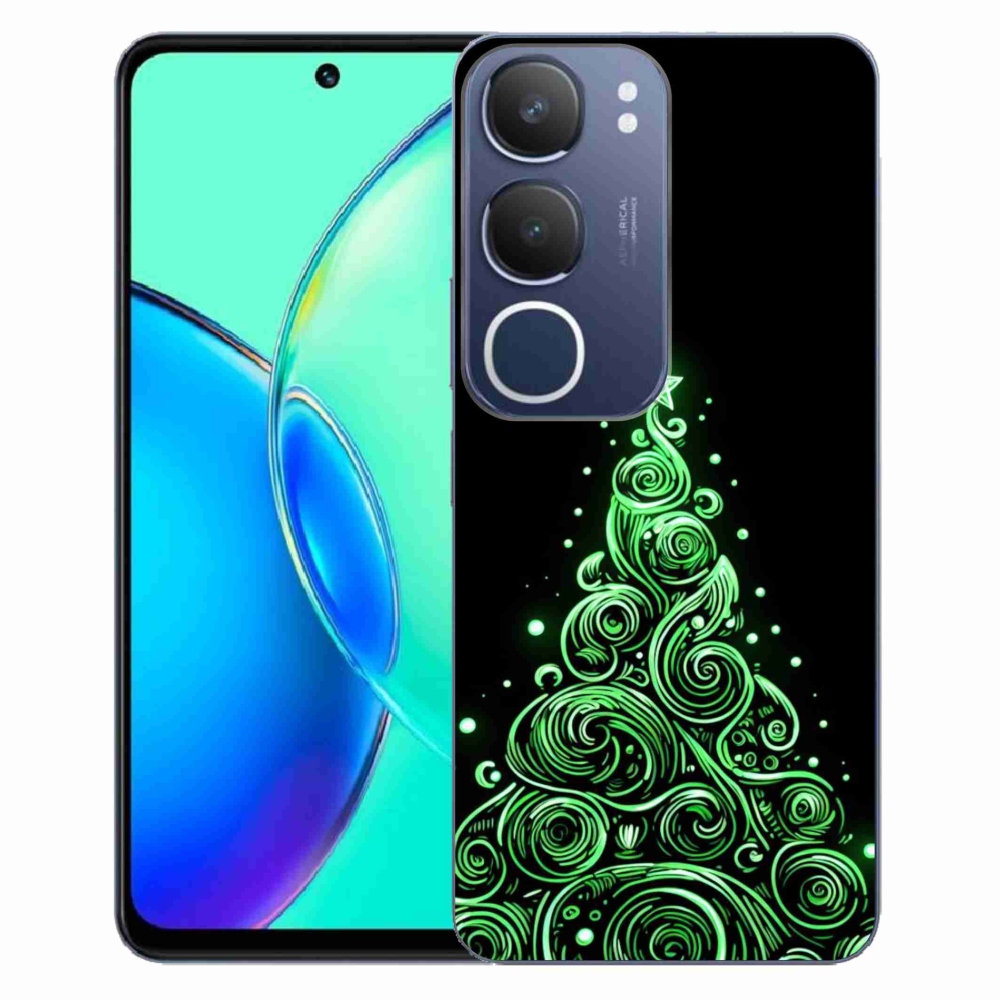 Gelový kryt mmCase na Vivo Y19s - neonový vánoční stromek 3