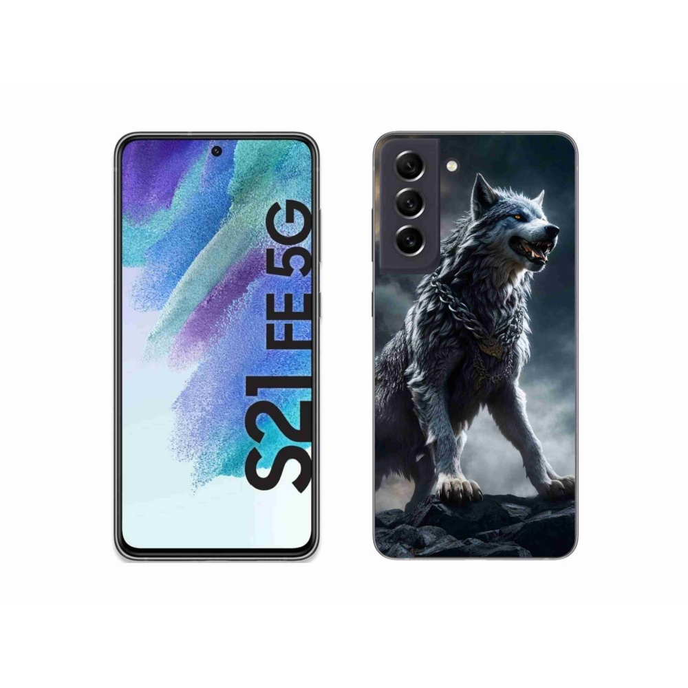 Gelový kryt mmCase na Samsung Galaxy S21 FE 5G - vlk 1