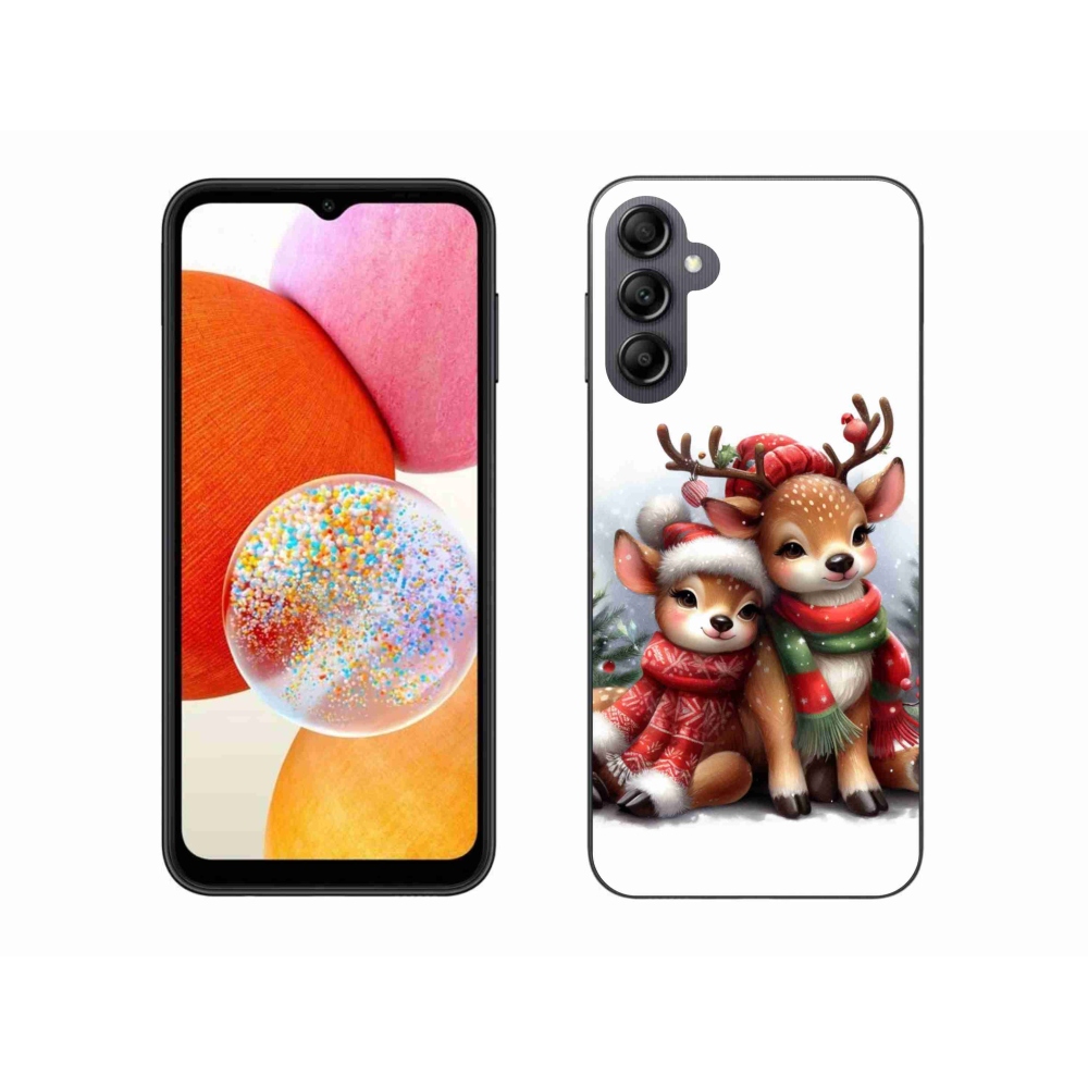 Gelový kryt mmCase na Samsung Galaxy A14 4G/5G - vánoční sobi