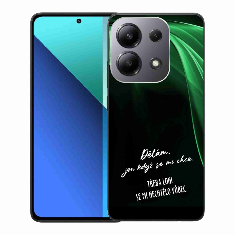 Gelový kryt mmCase na Xiaomi Redmi Note 13 - vtipný text 12 černé pozadí