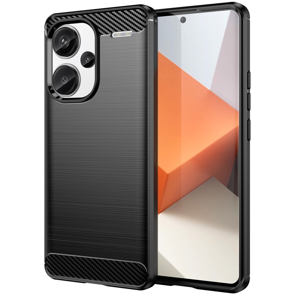 Carbon odolný gelový obal na Xiaomi Redmi Note 13 Pro+ 5G - černý