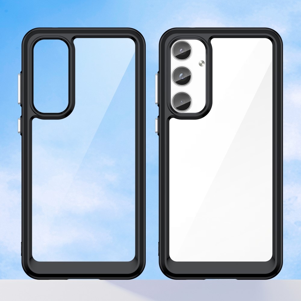 Gelový obal s pevnými zády na Samsung Galaxy A55 5G - černý